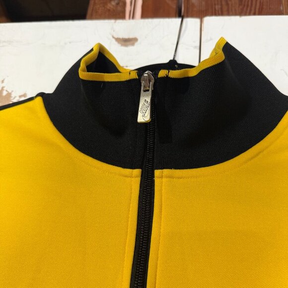Nike Track Jacket Zip Up Black and Yellow Sweatshirt Size Large Y2K Striped - Picture 7 of 13